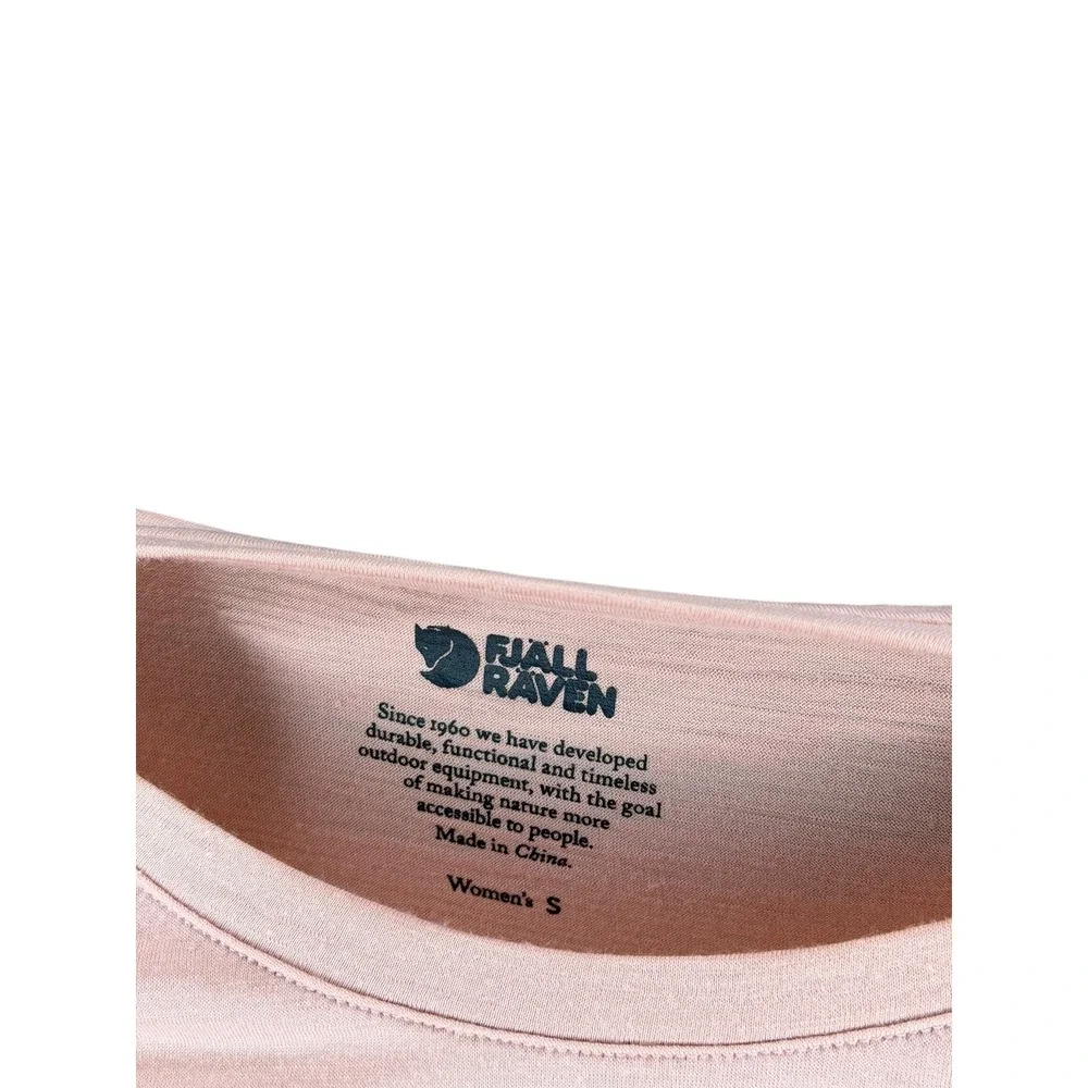 FJALLRAVEN Pink Abisko Wool Tank Top Embroidered Logo Women's Size Small Pastel - Picture 4 of 7